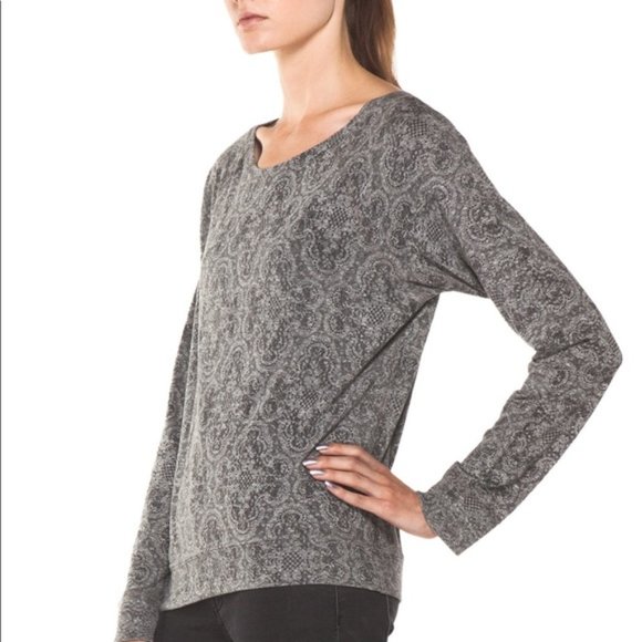 Current/Elliott~Letterman Heather Long Sleeve Antique Lace Print Small/size 1 - Picture 14 of 15